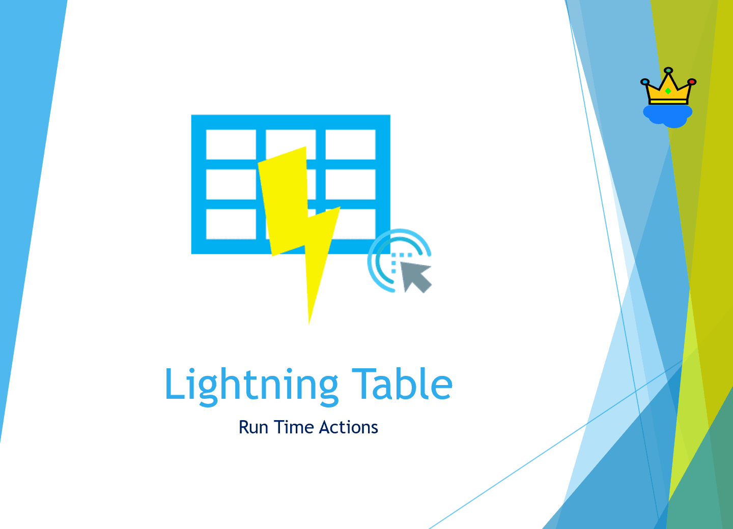 Lightning Table with Run-time actions
